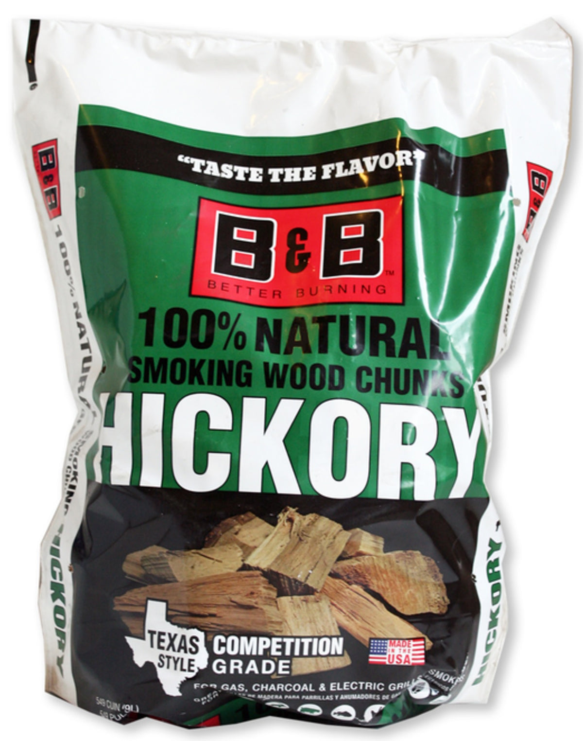 B & B Charcoal 00129 Cooking Chunks, 549 Cubic Inch, Hickory