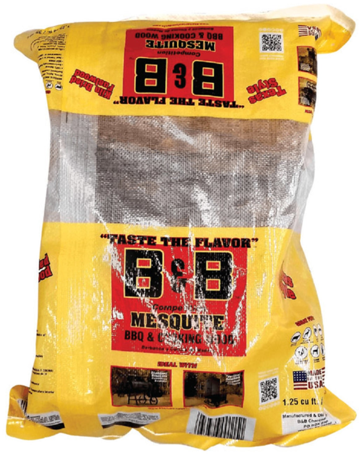 B & B Charcoal 00115 Mesquite Cooking Wood, 1.25 Cubic Feet