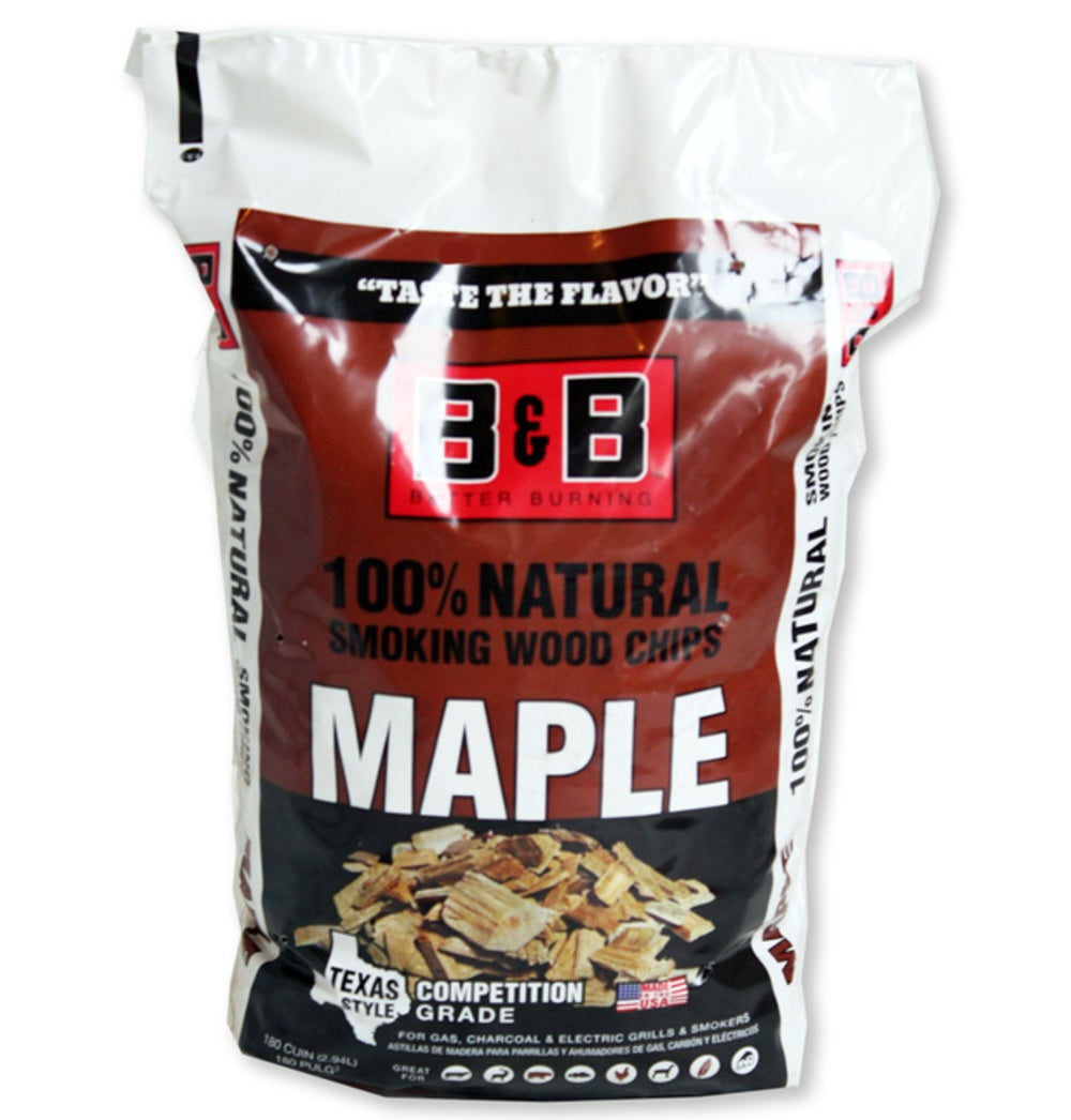 B & B Charcoal 00127 Maple Wood Smoking Chips, 180 Cubic Inch