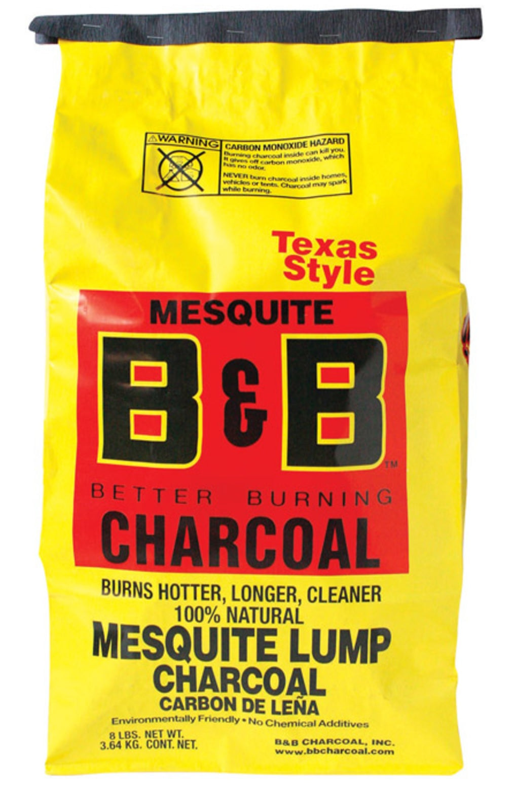B & B Charcoal 00050 Organic Mesquite Lump Charcoal, 8 Lbs