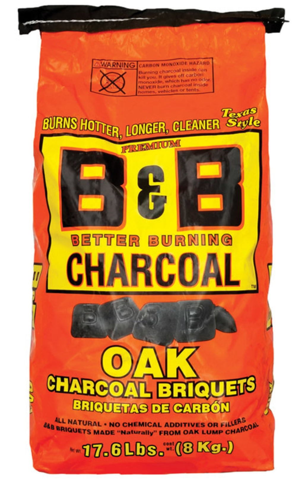 B & B Charcoal 00074 Organic Oak Charcoal Briquettes, 17.6 Lbs