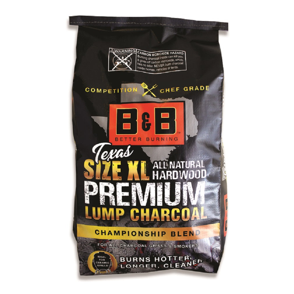 B&B 53077 Texas XL Premium Lump Charcoal, 24 LB