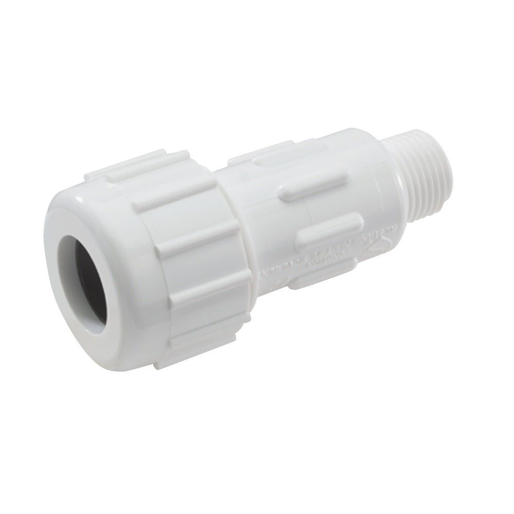 B & K 161-105 Compression Union Adapter, 1 Inch, White