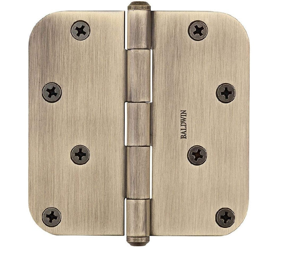 Baldwin 9BR7027006 Radius Hinge, Matte Brass & Black
