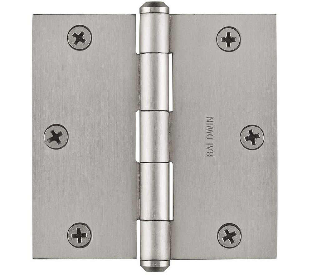 Baldwin 9BR7025002 Square Hinge, Satin Nickel