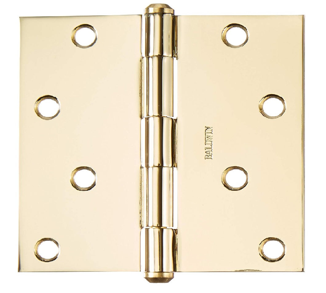 Baldwin 9BR7028004 Square Hinge, Lifetime Polished Brass