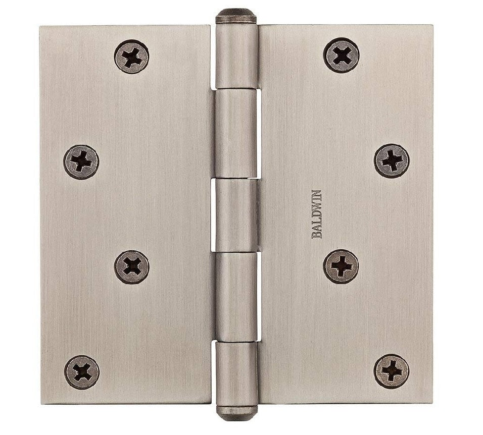 Baldwin 9BR7028005 Square Hinge, Matte Antique Nickel