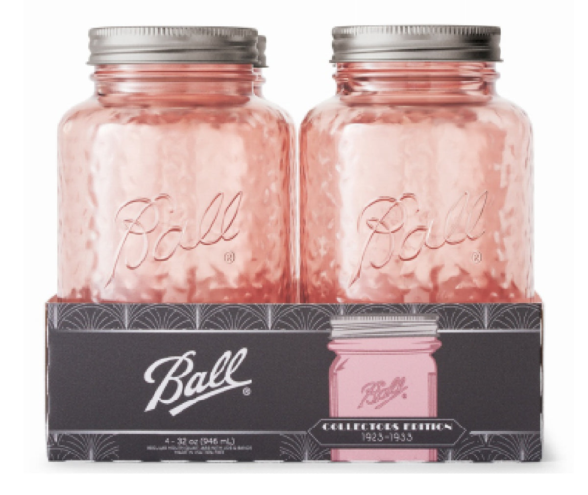 Ball 1440069046 Collection Elite Wide Mouth Canning Jar, Assorted Colors, 32 Oz