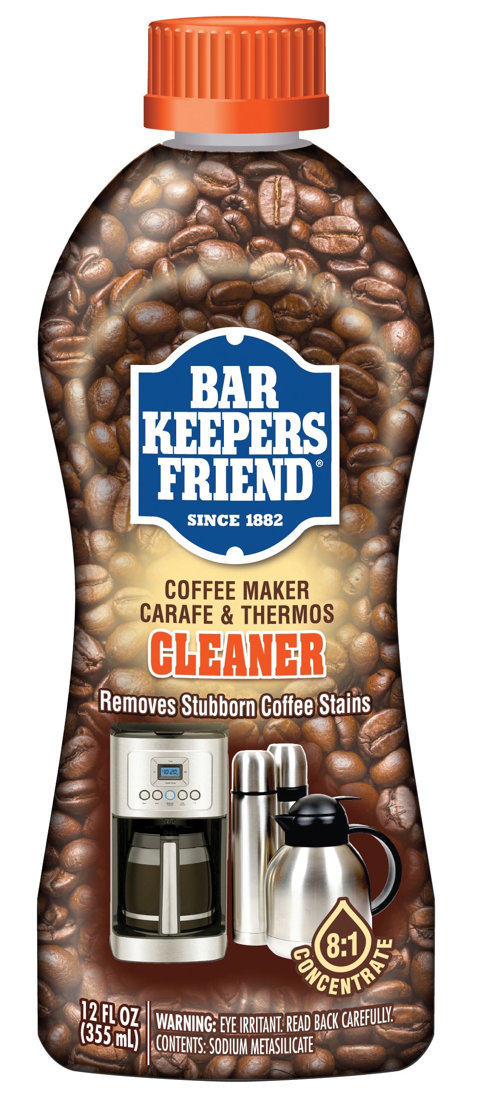 Bar Keepers Friend 11815 Coffee Maker Carafe Cleaner, 12 Oz