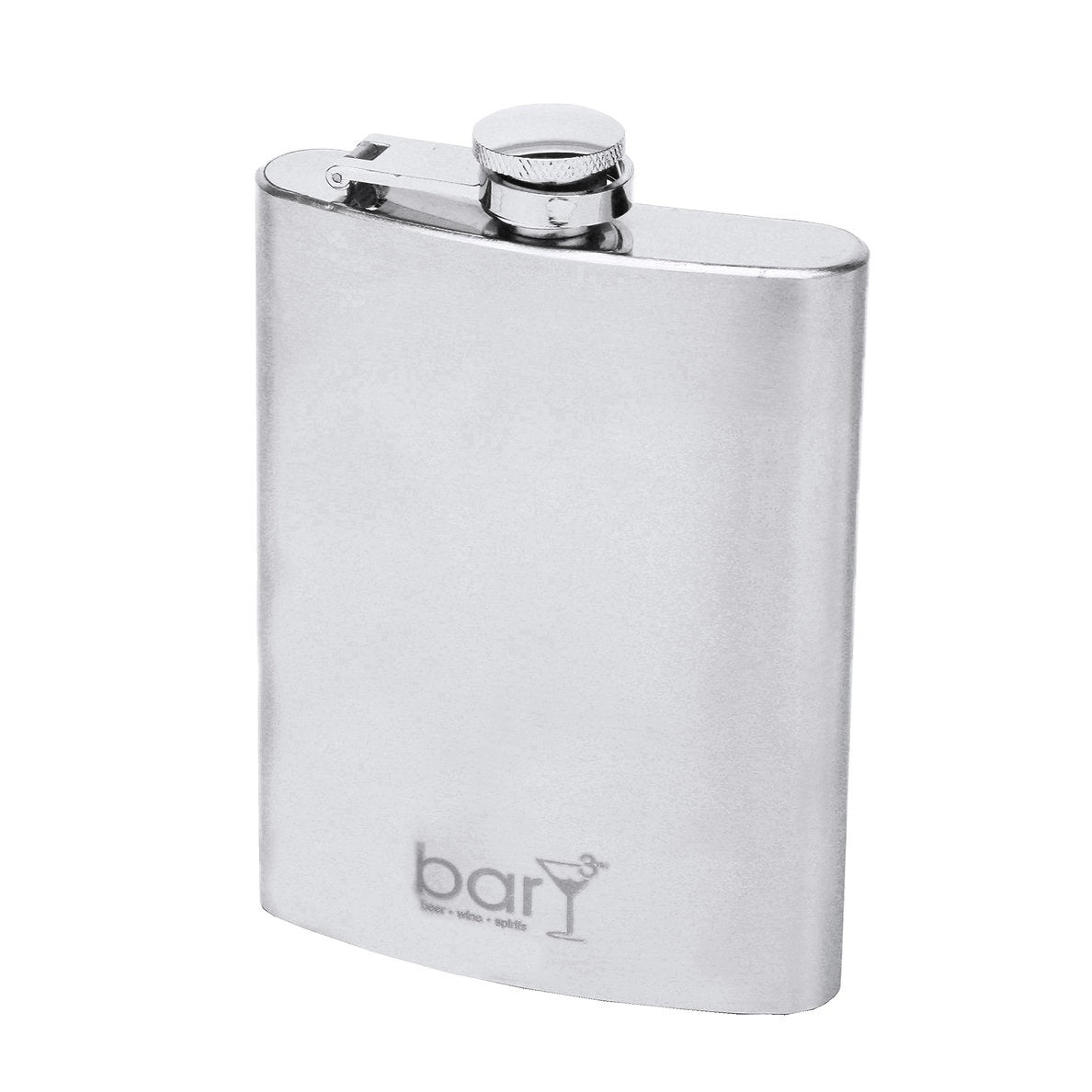 BarY3 BAR-0137 Flask, Silver, Stainless Steel