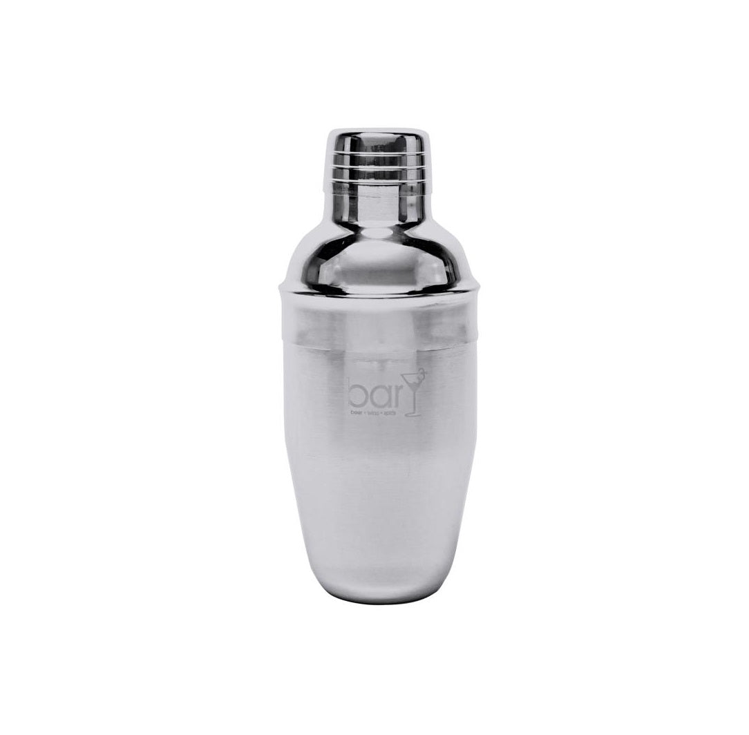 BarY3 VIO-0092 Stainless Steel Cocktail Shaker, Silver, 12 Oz