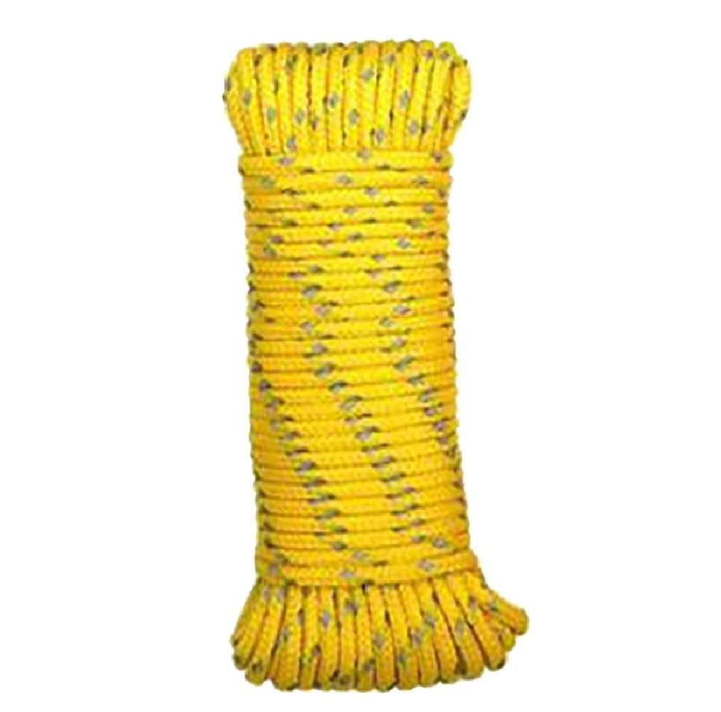 Baron 63515 Diamond Braided Rope, Polypropylene, Yellow