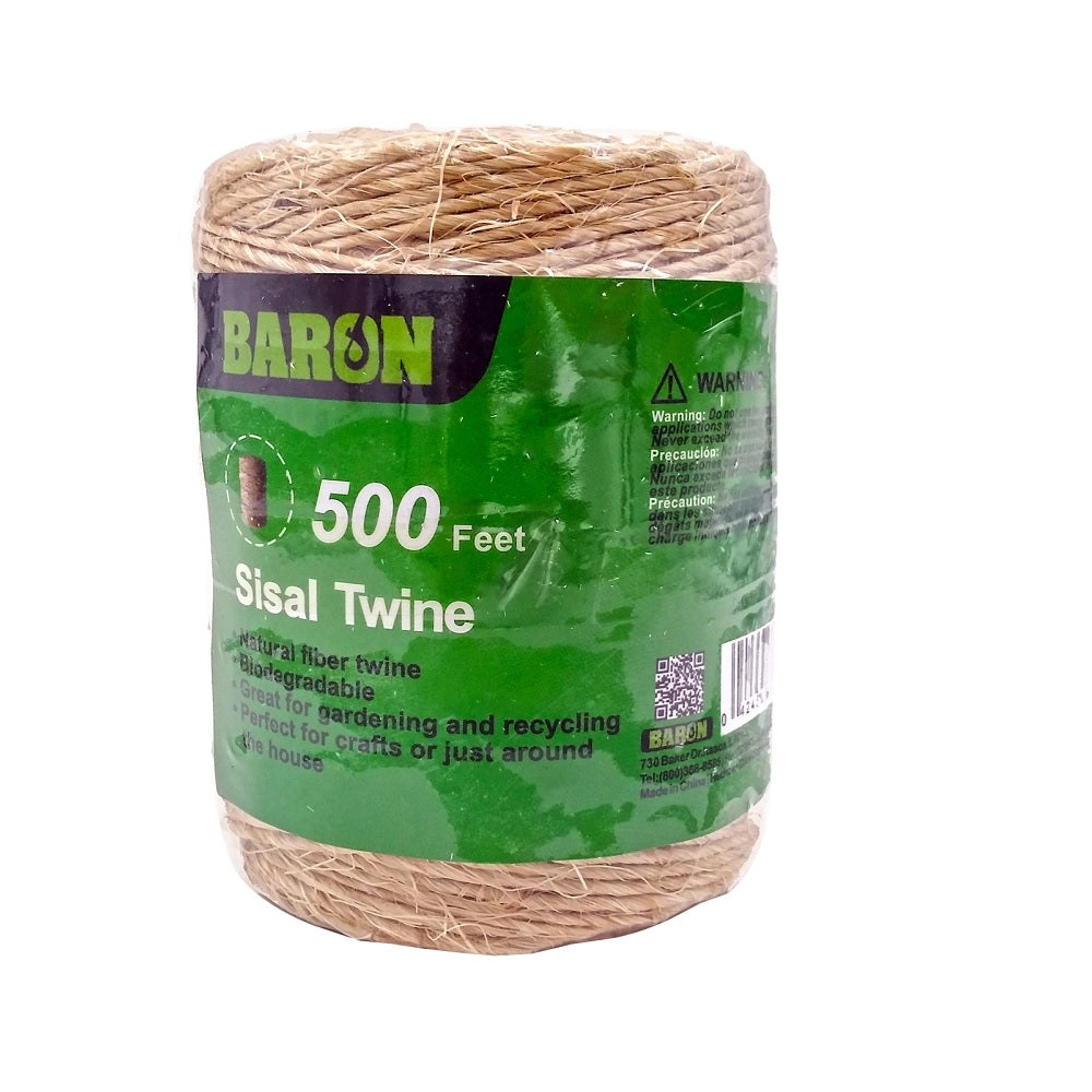 Baron 60106 Sisal Rope Twine, 500 Feet