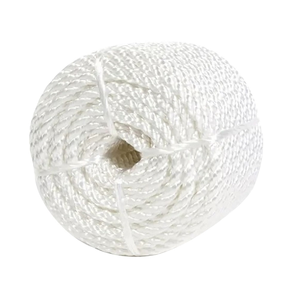 Baron 63801 Twisted Nylon Rope, White, 1/4 Inch x 100 Feet