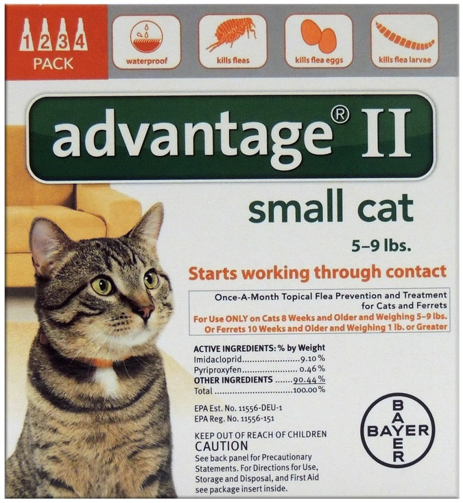 Bayer 81520208-AOC Advantage II Flea & Tick Drops, 0.056 Oz