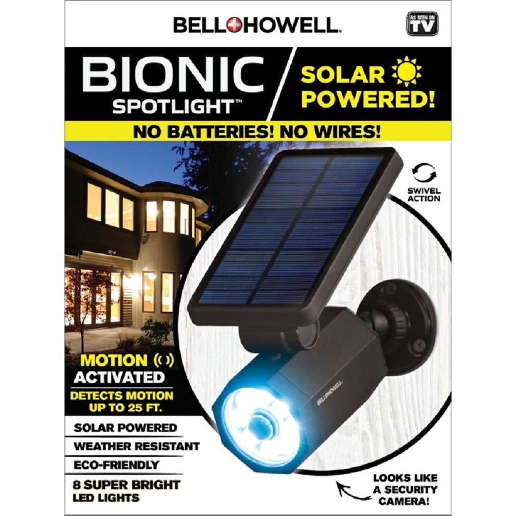 Bell+Howell 2963 Bionic LED Spotlight, Solar Powered, Black