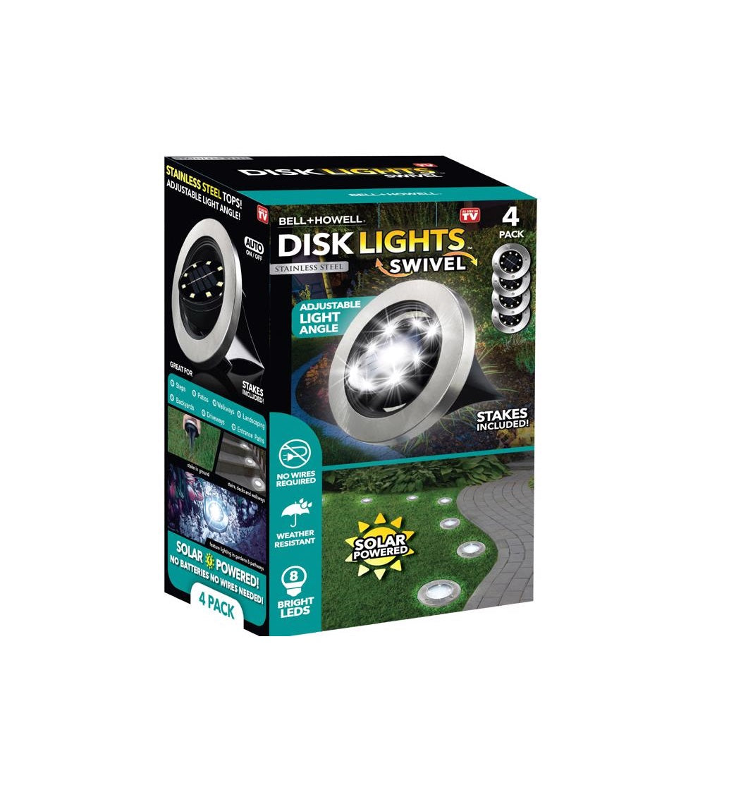 Bell + Howell 7846 Swivel Solar Powered LED Deck Light, 3 W