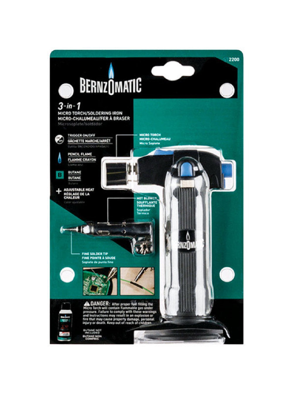 Bernzomatic ST2200 3-In-1 Micro Torch