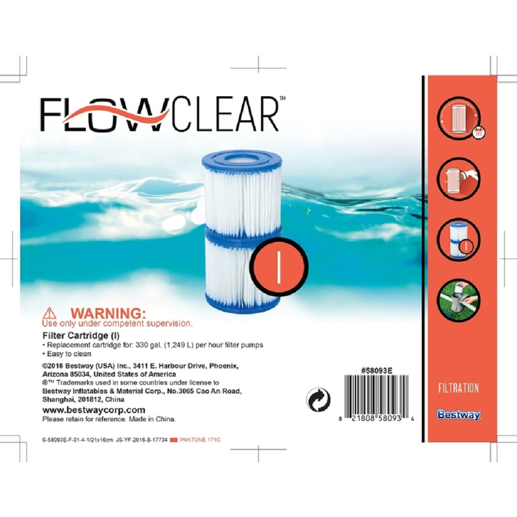 Bestway 58093E FlowClear I Cartridge Filter Element