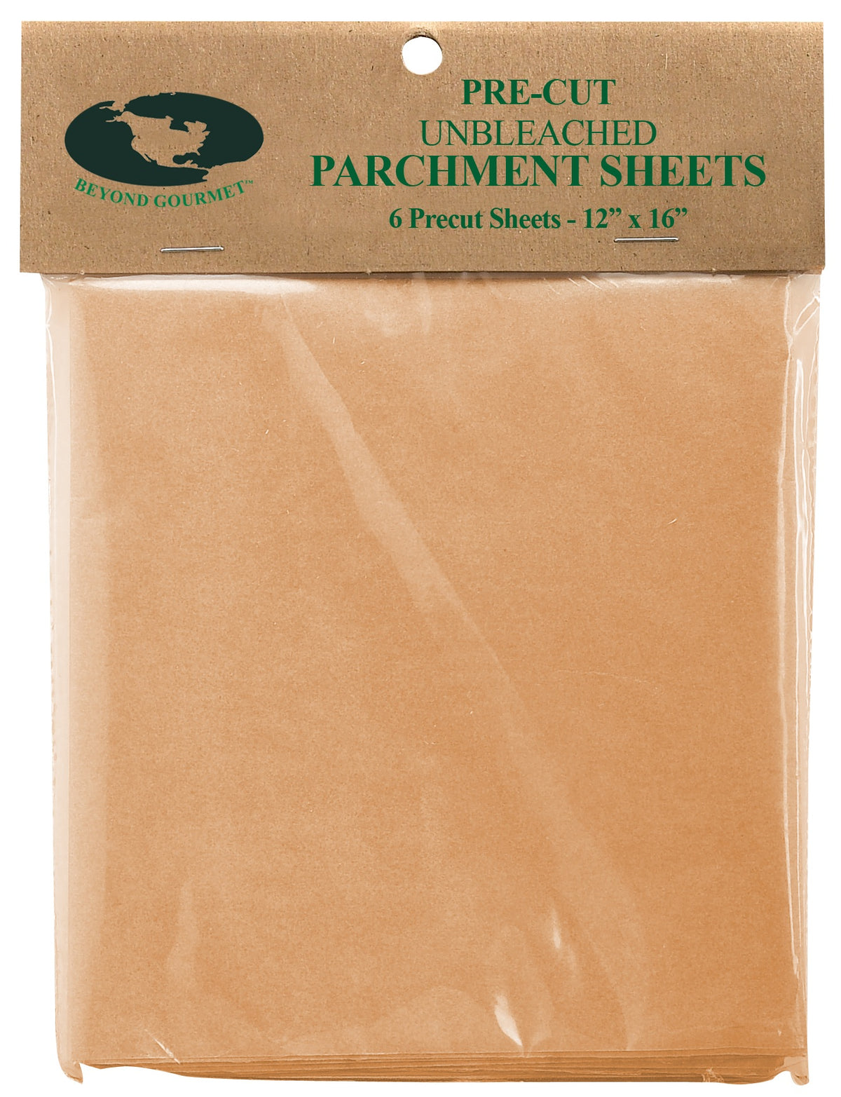 Beyond Gourmet 043 Precut Parchment Paper Sheet, 12" x 16"