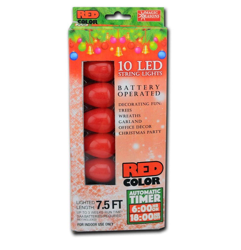 Big Bulb 702436 Battery Operated Plastic Light Set, Red