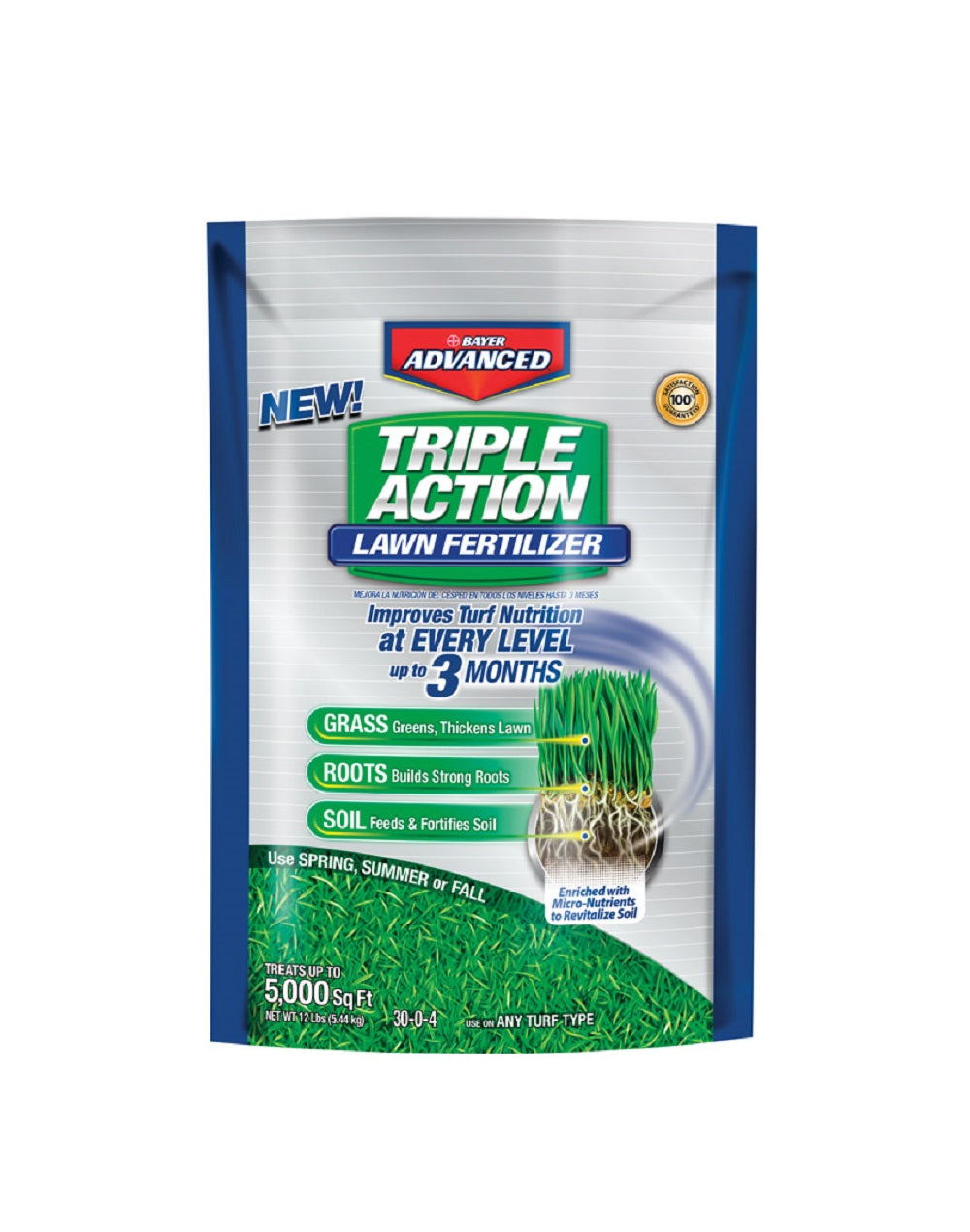 BioAdvanced 709860F Triple Action Lawn Fertilizer, 12 Lbs