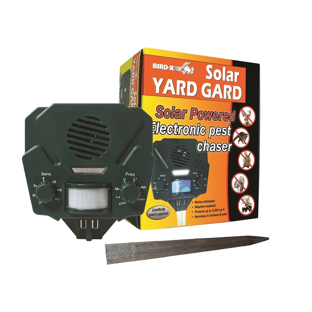 Bird-X YG-SOLAR Solar Yard Gard Sonic Pest Repeller, 3000 Square Feet