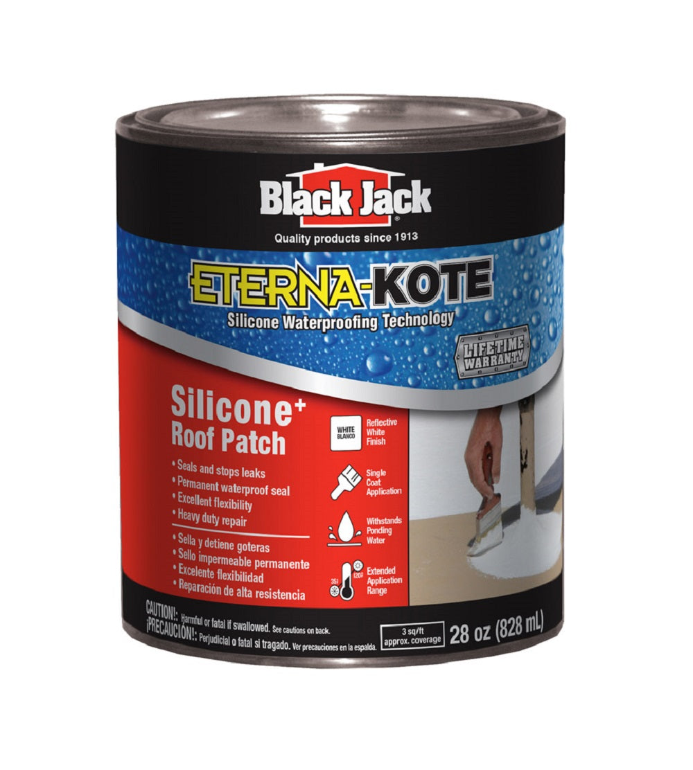 Black Jack 5586-1-02 Eterna-Kote Silicone Roof Patch, 28 Oz, White