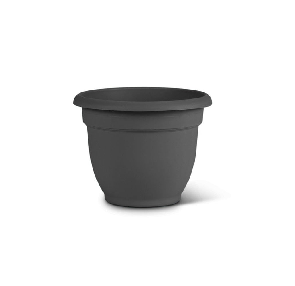 Bloem AP10908 Round Ariana Planter, Polyresin, Charcoal, 10"