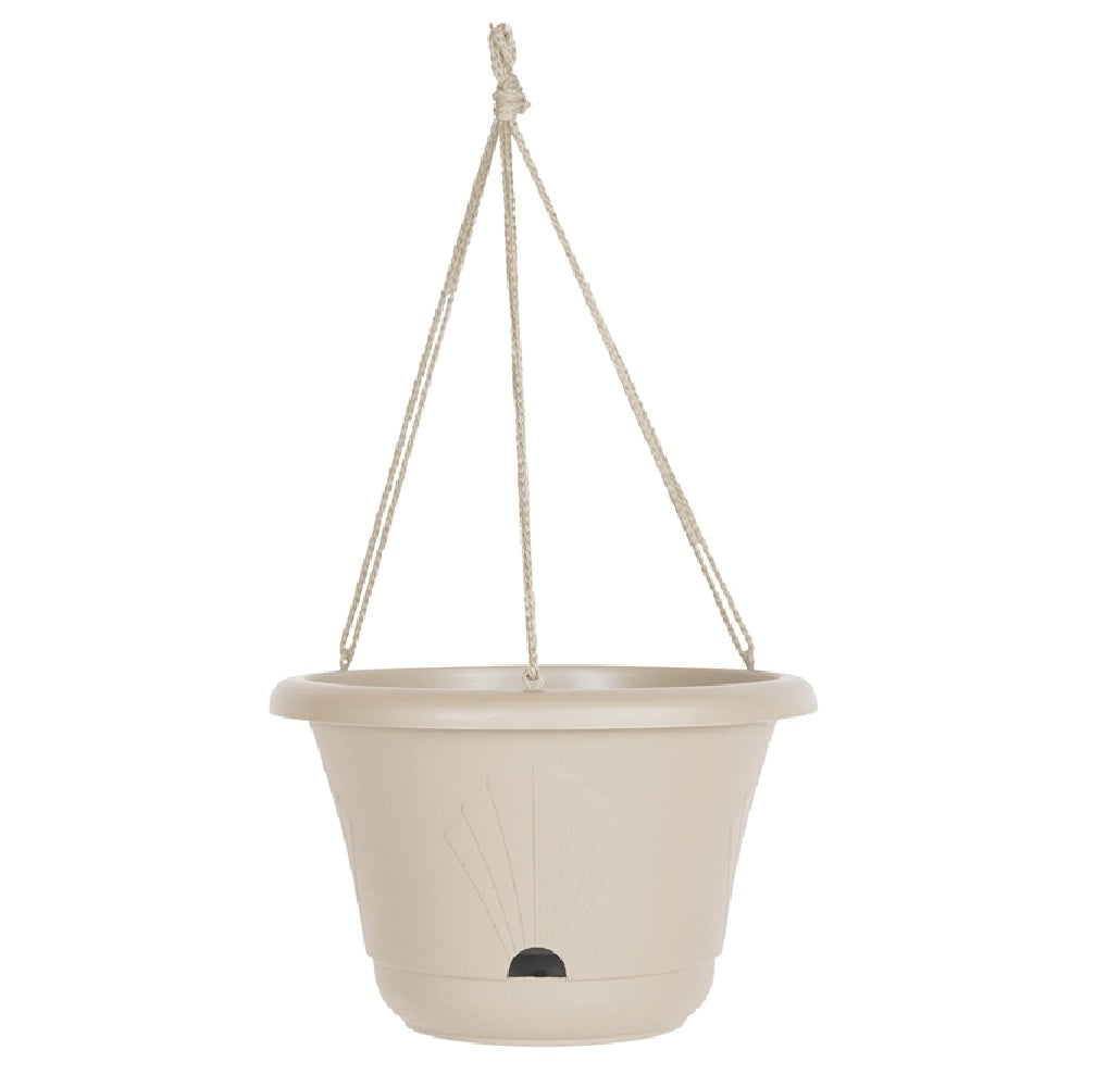 Bloem LHB1335 Lucca Round Hanging Basket Planter, Taupe, 13"