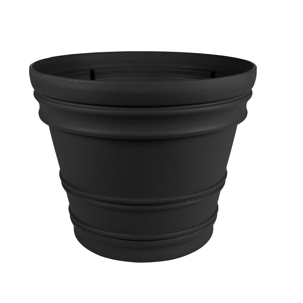 Bloem RR2200 Rim Planter, Plastic, Black