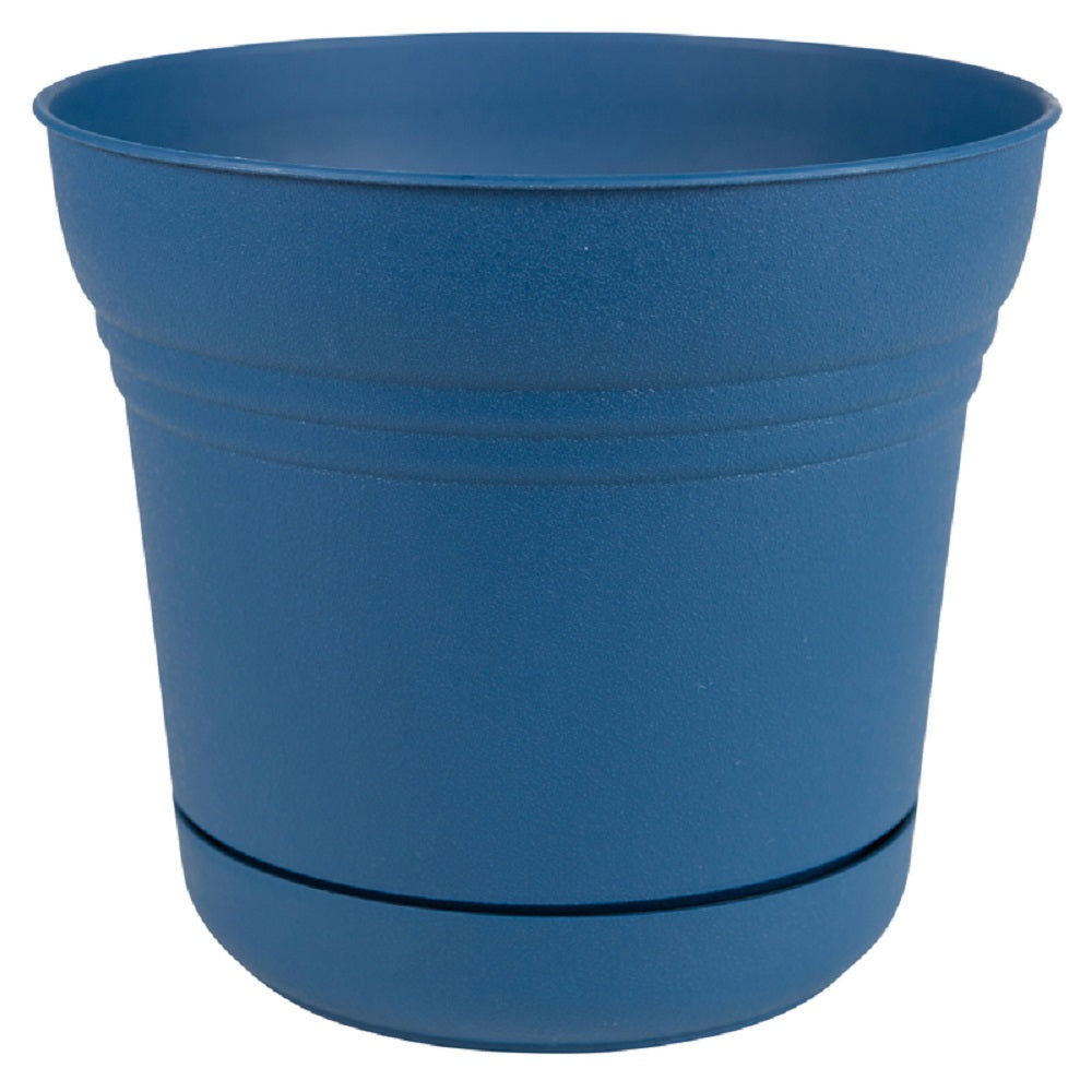 Bloem SP0733 Polyresin Saturn Planter, Classic Blue, 7 inch