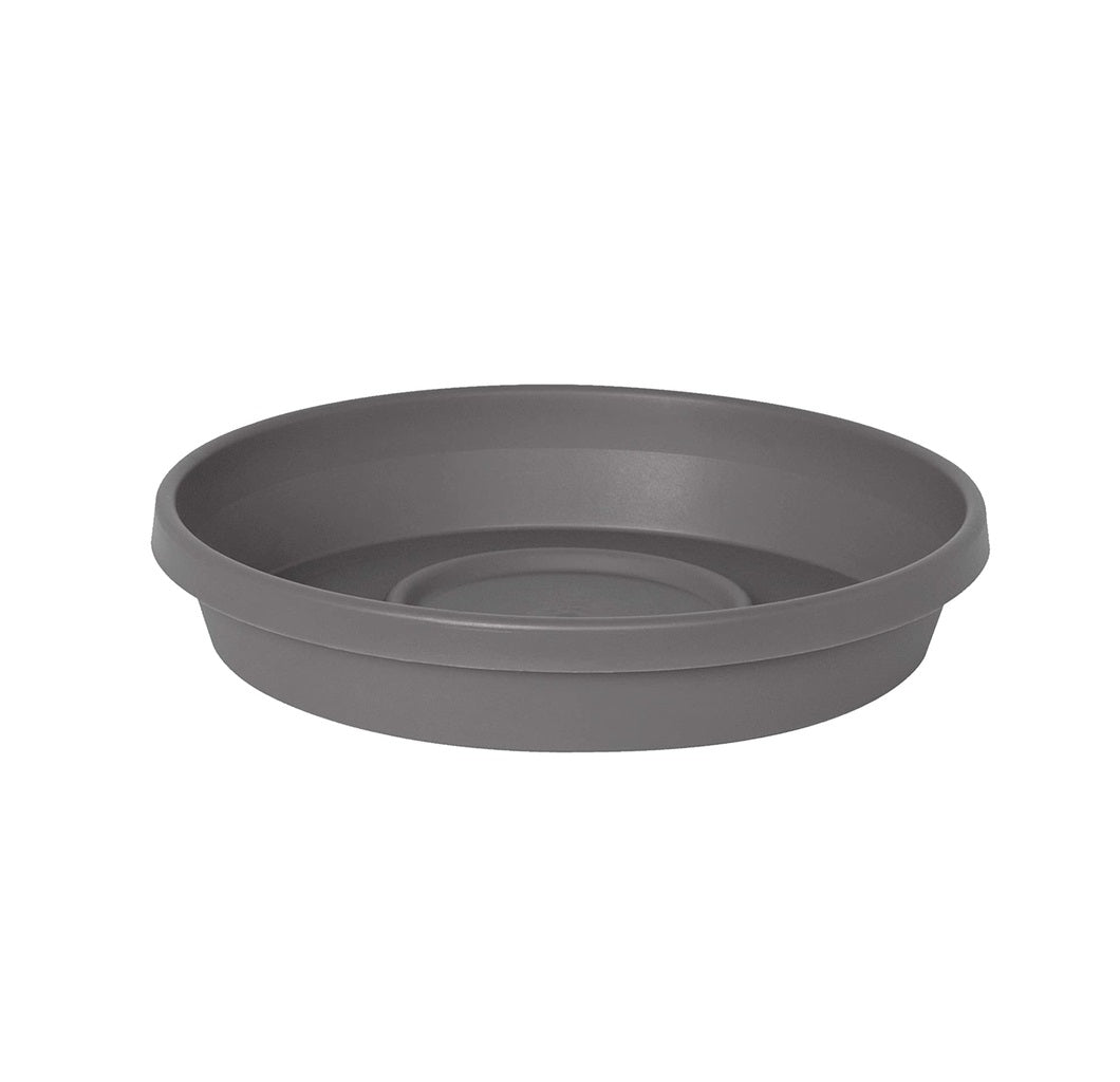 Bloem STT24908 Terra Plant Saucer, Charcoal, 24 inches