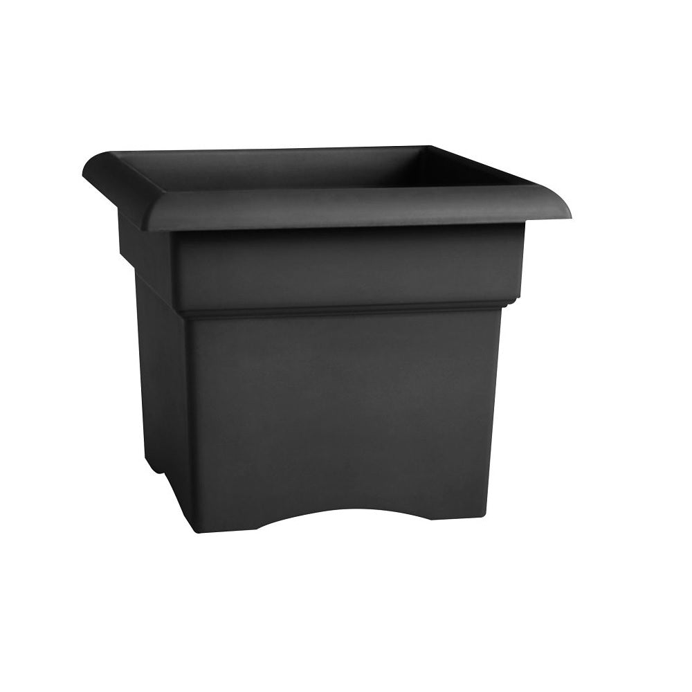 Bloem 57918 Veranda Deck Box Planter, Plastic, Black
