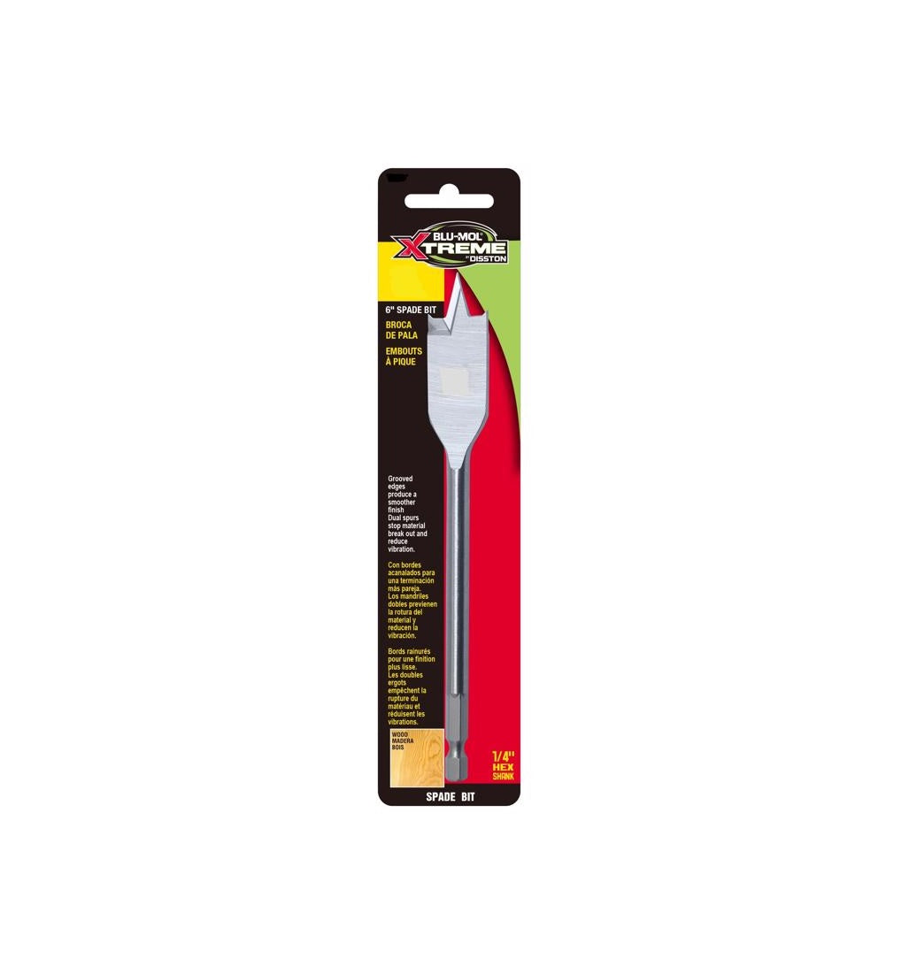 Blu-Mol Xtreme E0217025 Spade Bit, Carbon Steel