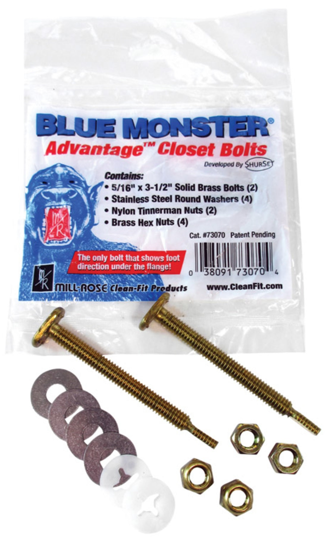 Blue Monster 73070 Advantage Closet Bolts