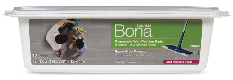 Bona AX0003576 Wet Cleaning Pads, Pack of 12