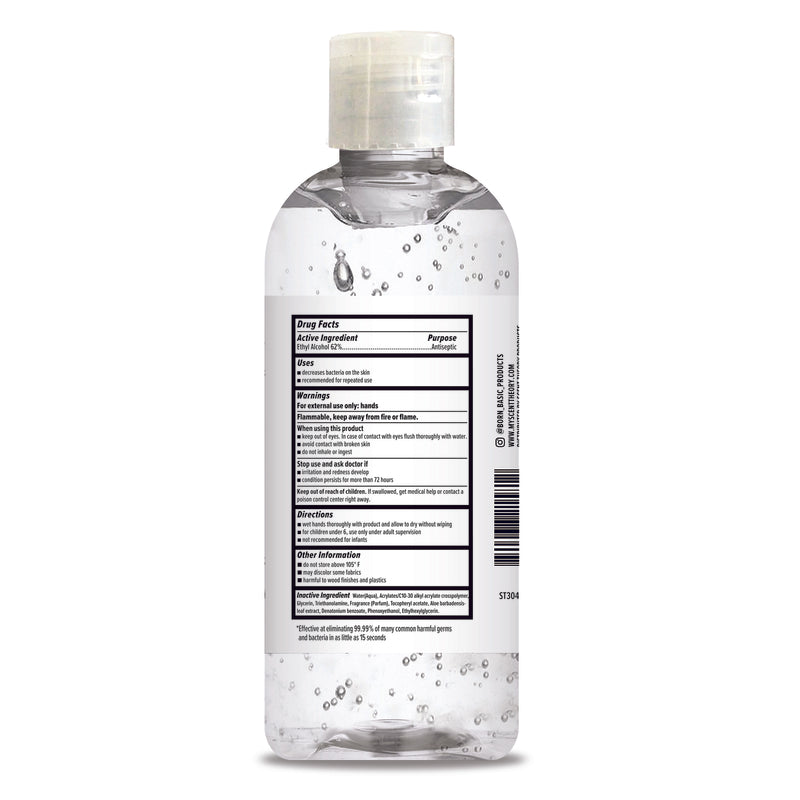 Born Basic ST3048L Anti-Bacterial Hand Sanitizer, 8 Oz
