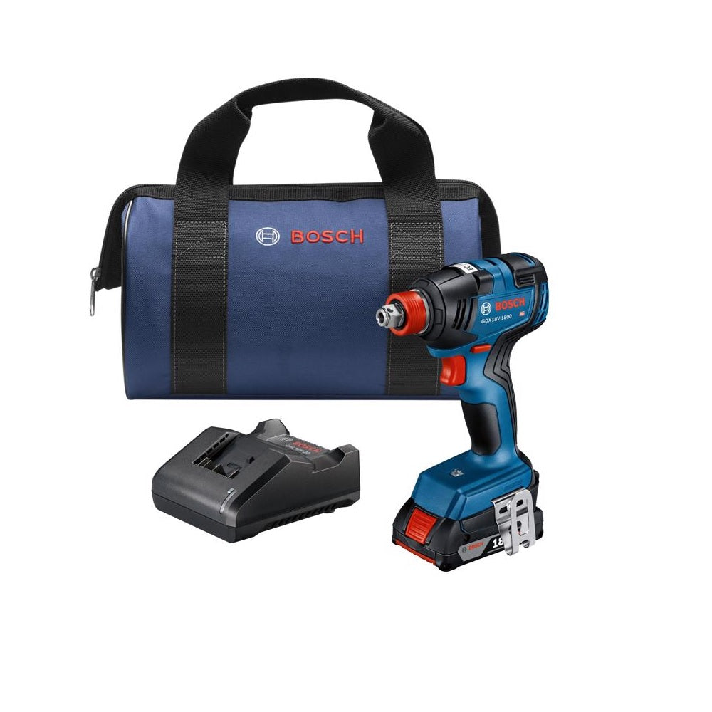 Bosch GDX18V-1800B12 Cordless Impact Driver Kit, 18 Volt