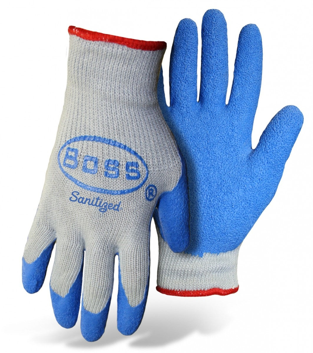 Boss 8422M Non-Slip Gloves, Medium, Blue/Gray