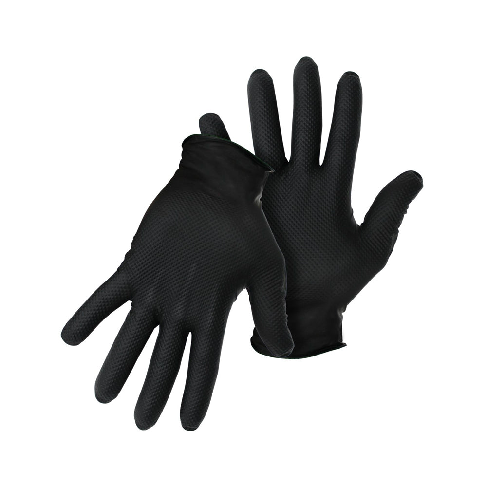 Boss 1UH0088BM Disposal Gloves with Diameter Grip, Black, Medium