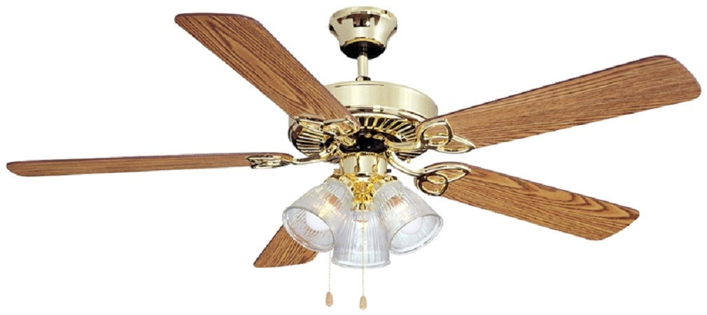 Boston Harbor CF-78043 Dual Mount Ceiling Fan with 3 Light Kit, 52 Inch