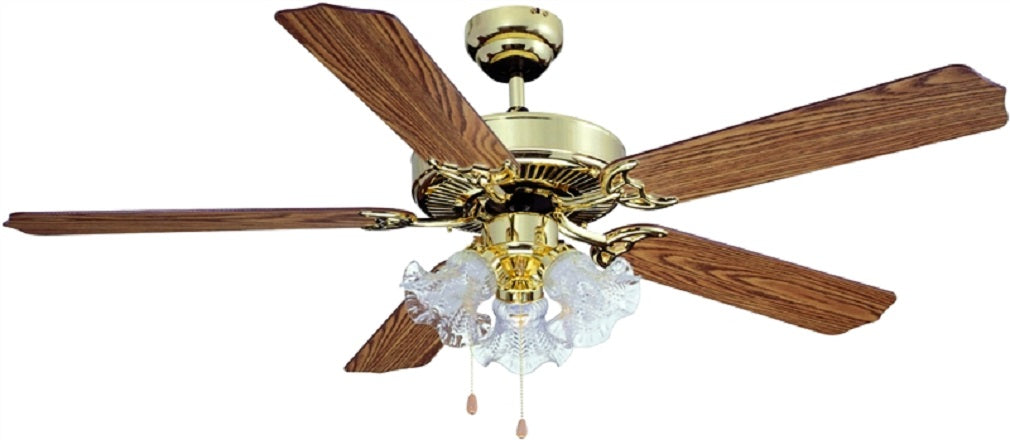 Boston Harbor CF-78021L Dual Mount Ceiling Fan with 3 Light Kit, 52 Inch