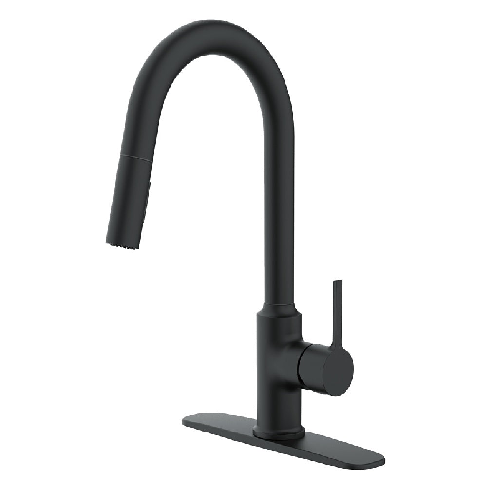 Boston Harbor 1851872 Contemporary Pull-Down Kitchen Faucet, Matte Black