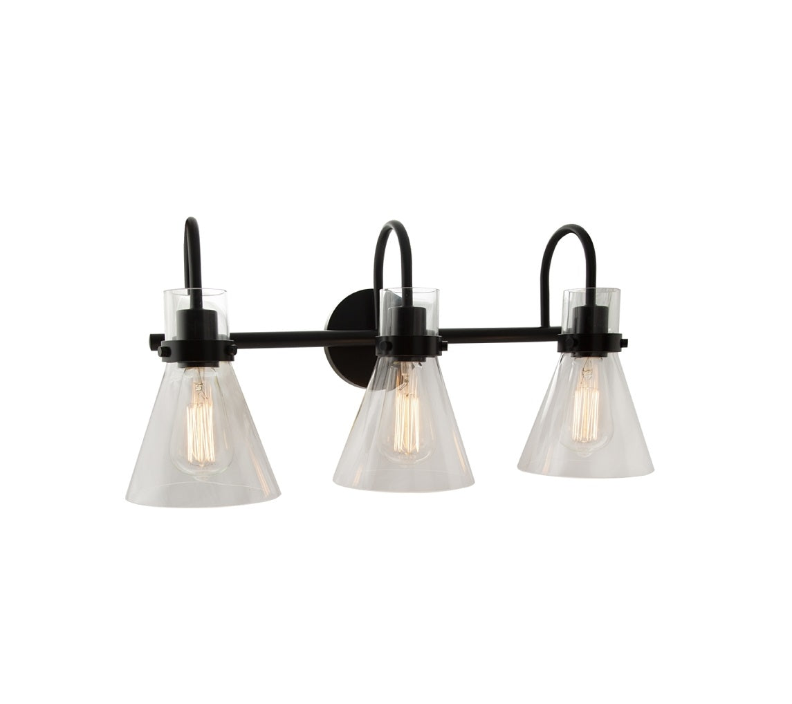 Boston Harbor D2021022 Three Light Vanity Fixture, Matte Fixture