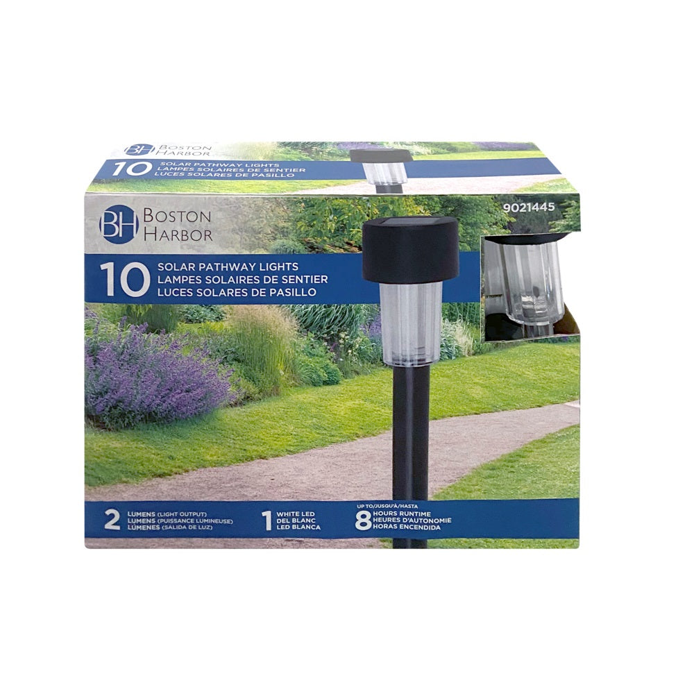 Boston Harbor 26077 Solar Stake Lights, Black