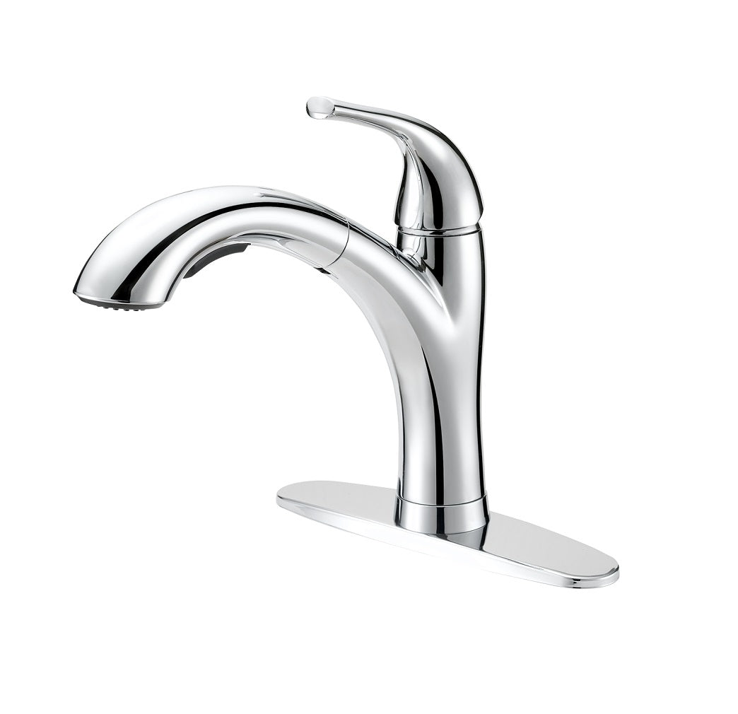 Boston Harbor TOBI21040009CP Single Handle Pull-Out Kitchen Faucet, Chrome