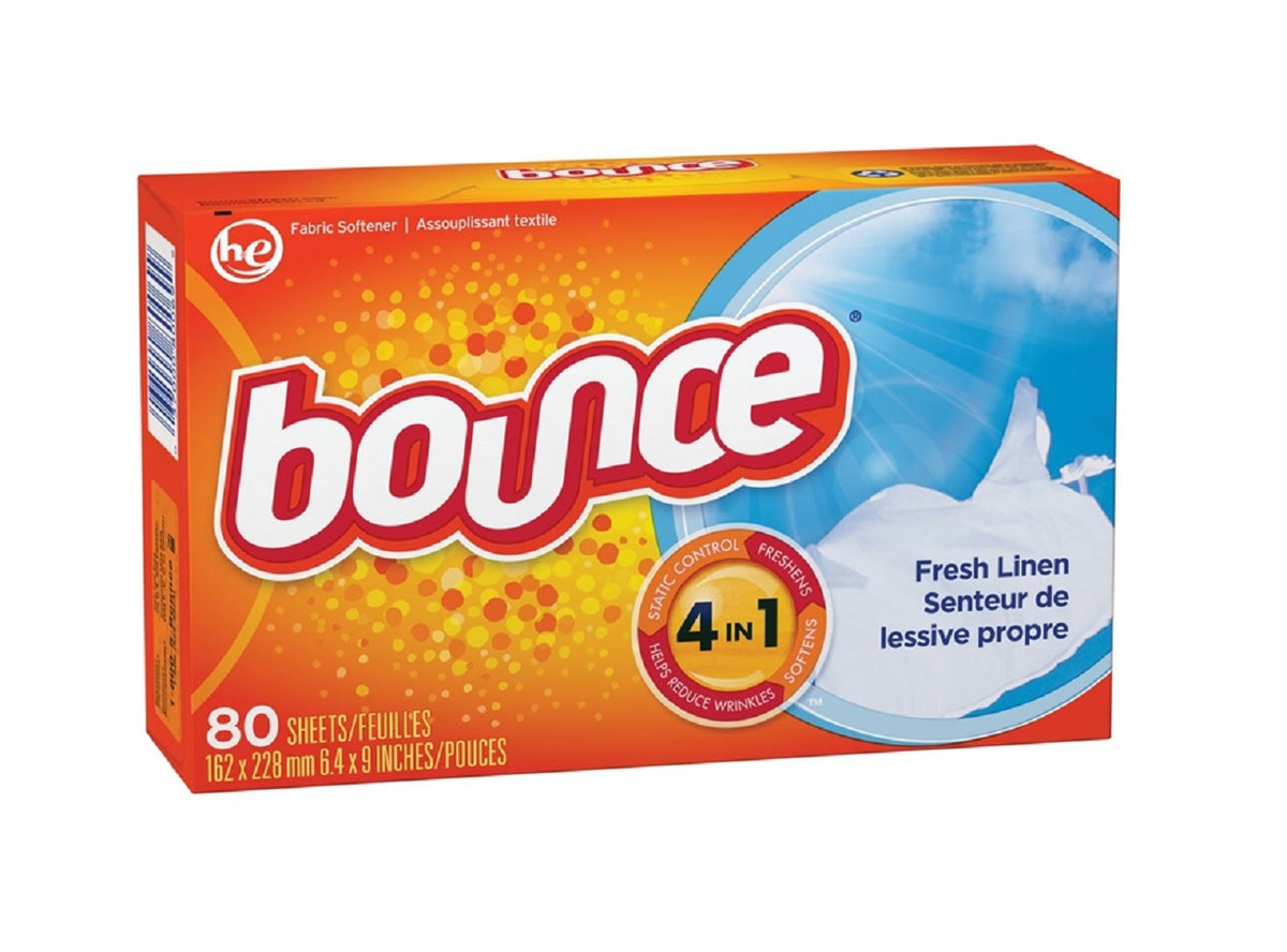 Bounce 82355 Fabric Softener Dryer Sheet, Fresh, 80 Count