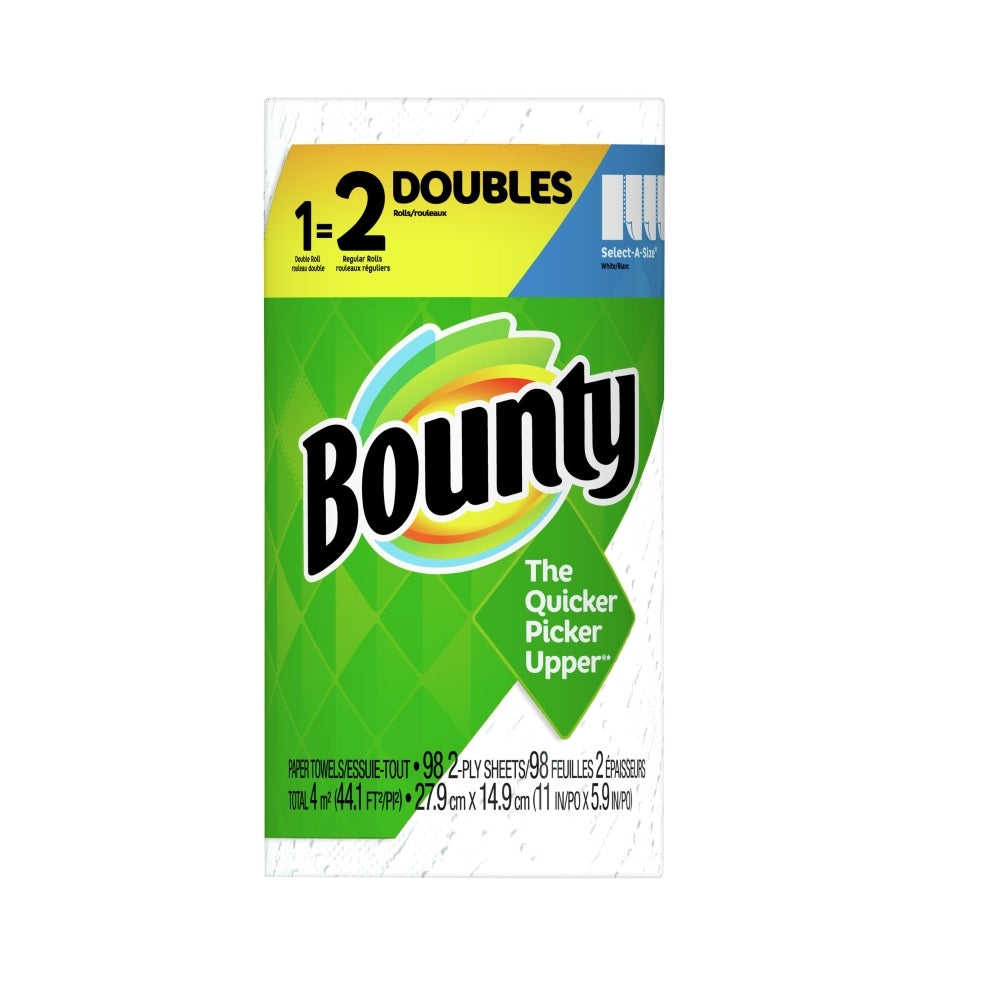 Bounty 66539 Double Roll Paper Towel, White