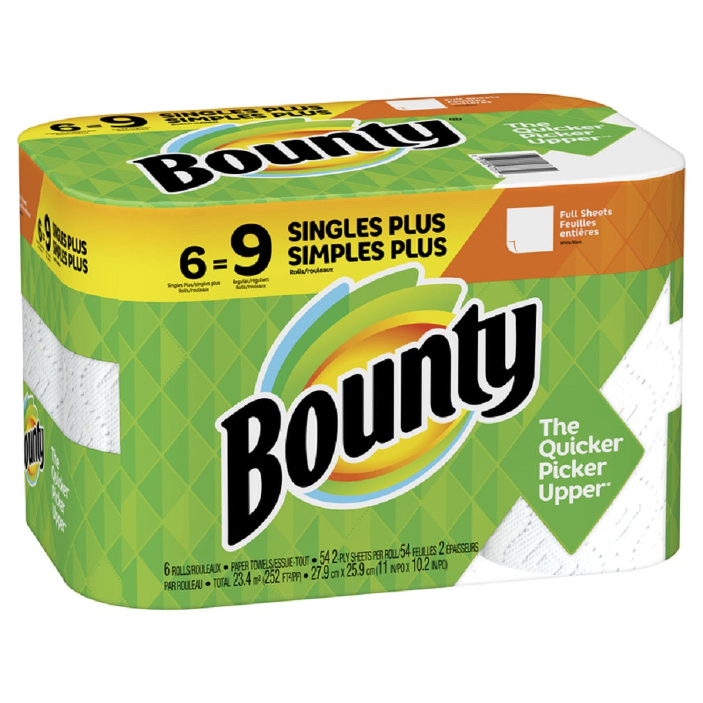 Bounty 47731 Paper Towels, White, 54 Sheet